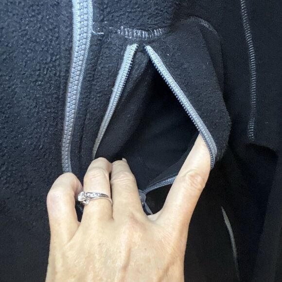 VTG Cabela's Polartec Fleece Full-Zip Black Denali Jacket Men's size Large - Picture 5 of 9